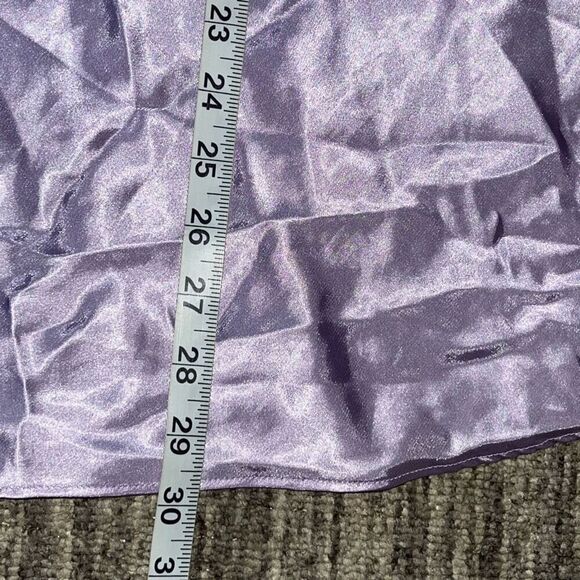 Apt 9 Intimates Womens Small Mini Slip Dress Purple Black Lace Chemise‎ Lingerie - Picture 8 of 8